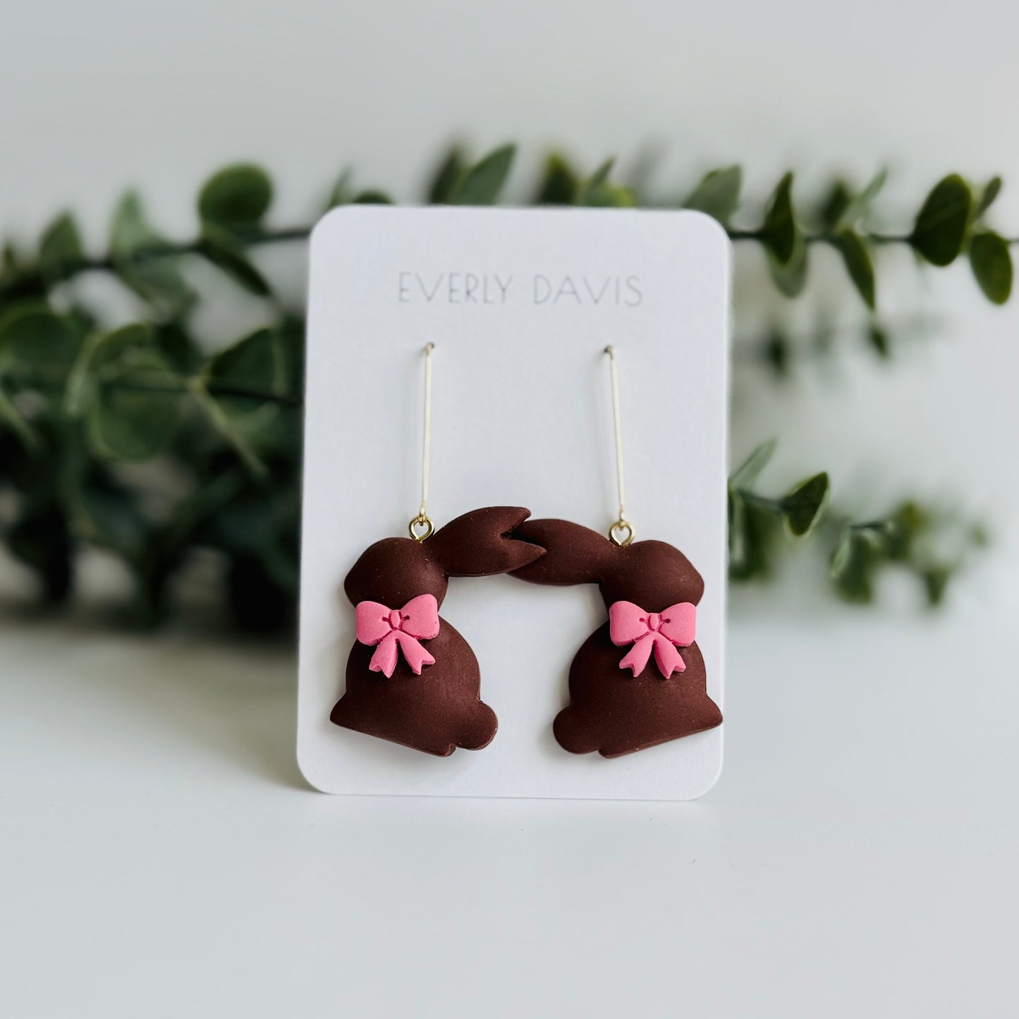 Chocolate Bunny Earrings