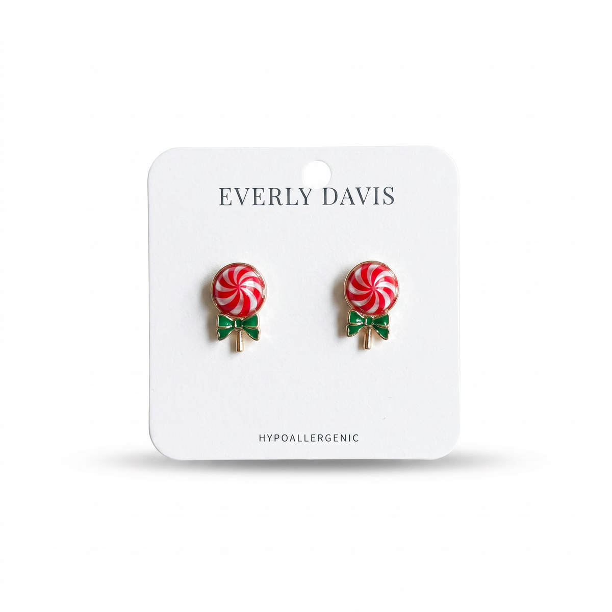 Pearl Christmas Candy Earrings