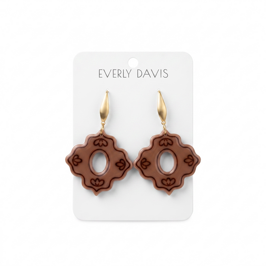 Imprinted Whimsey Shapes Earrings