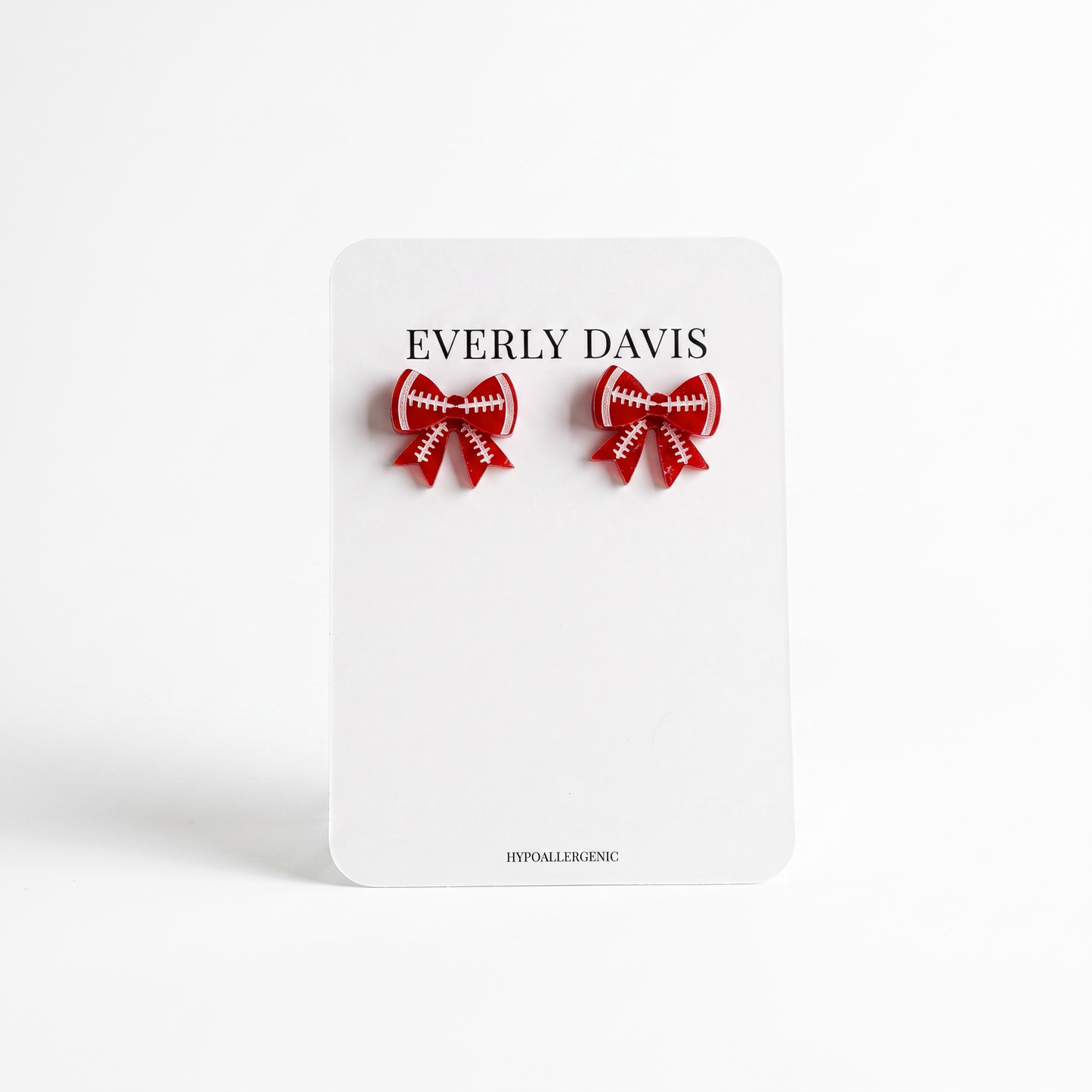 Red Gameday Bow Studs