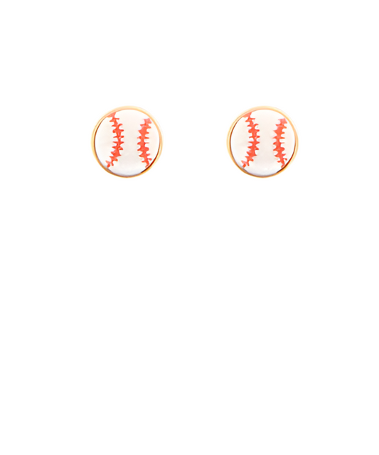 Baseball Druzy Studs