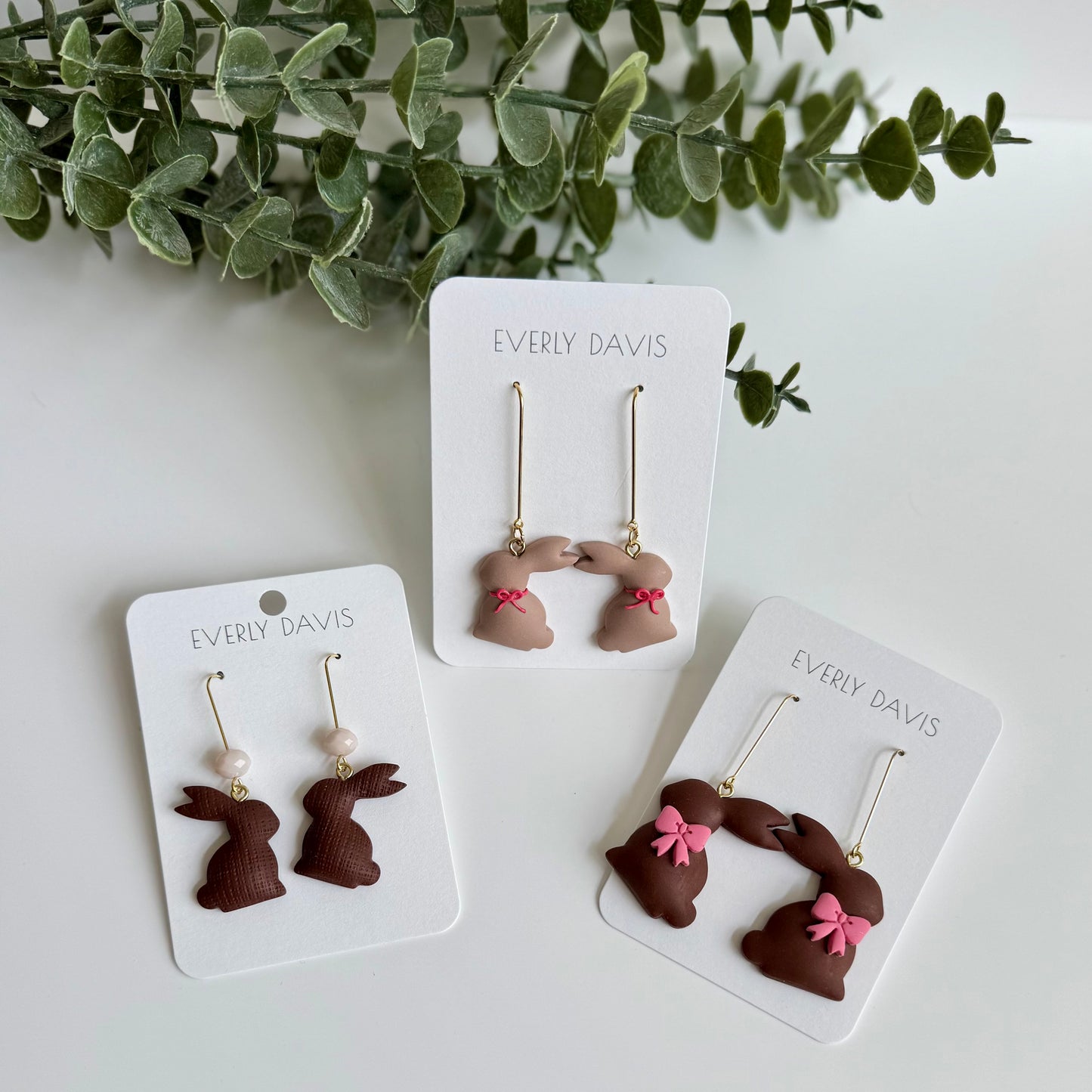 Chocolate Bunny Earrings