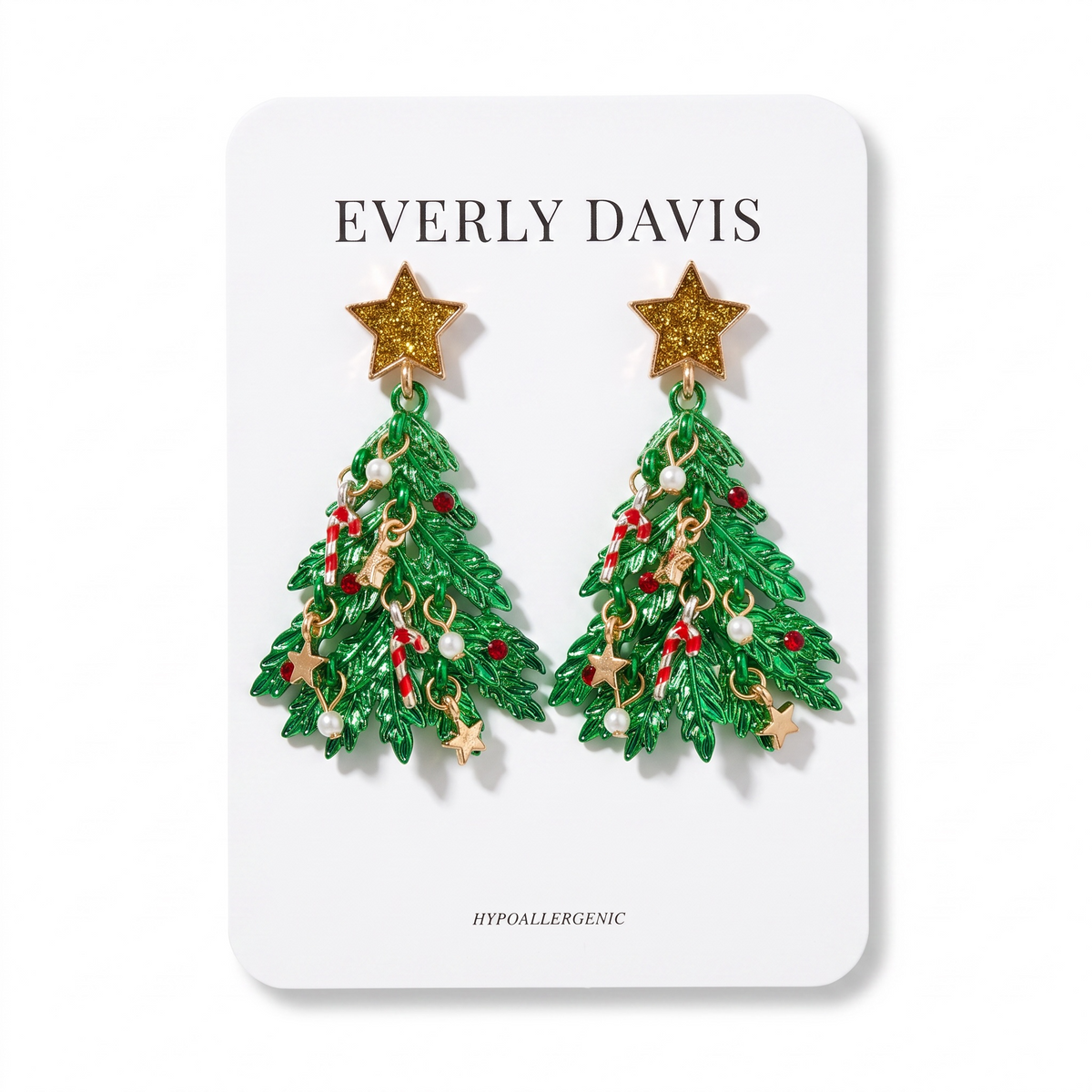Ornament Christmas Tree Earrings