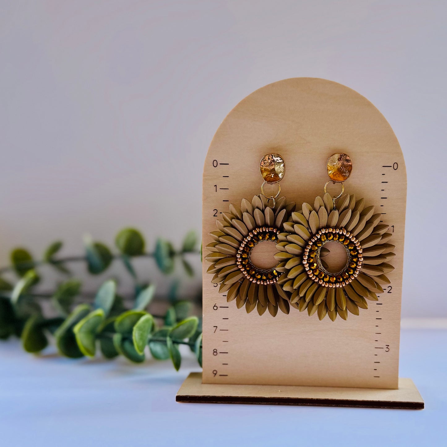 Sequin Gold Circle Earrings