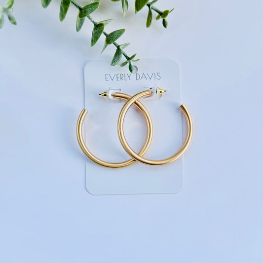 Satin Large Hoops