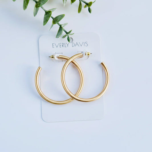 Satin Large Hoops