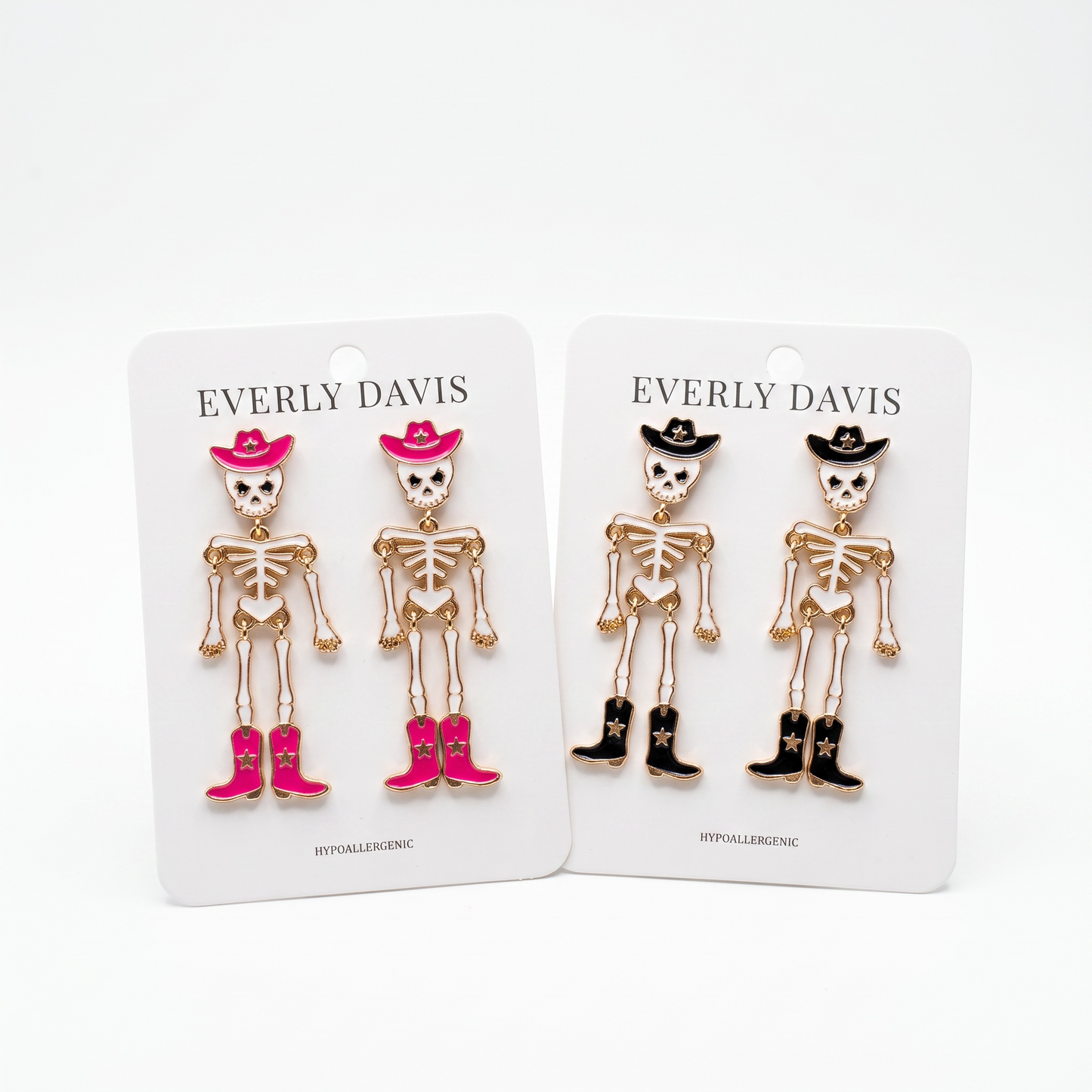 Cowboy + Cowgirl Skeleton Earrings