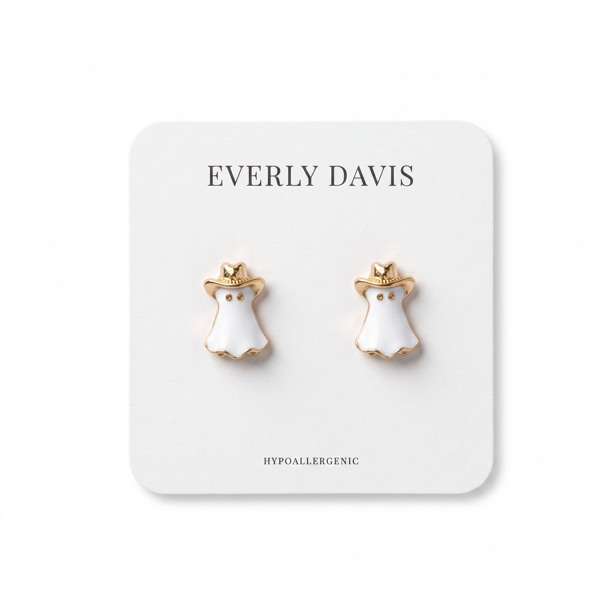 Cowboy Ghost Stud Earrings
