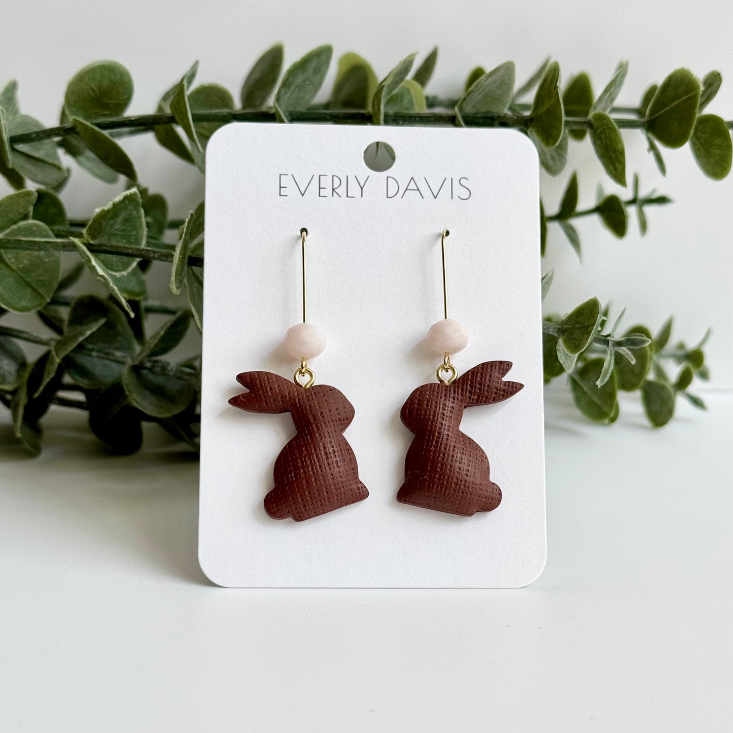 Chocolate Bunny Earrings
