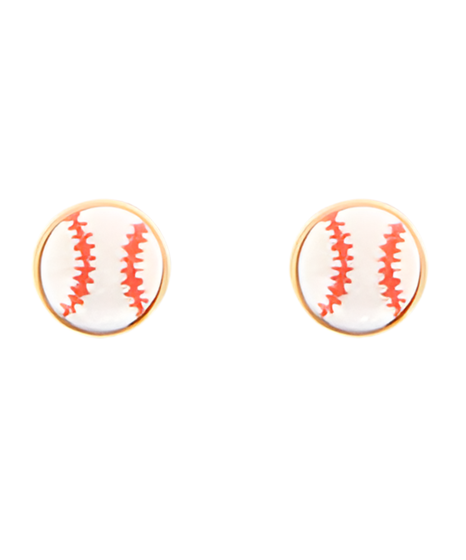 Baseball Druzy Studs