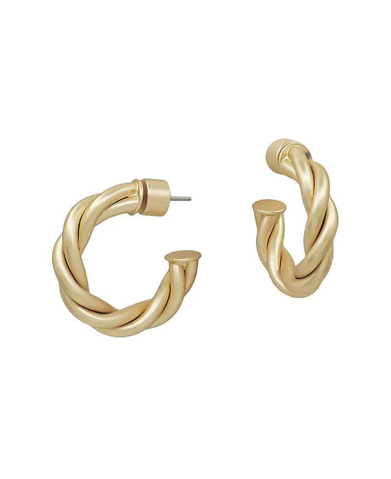 Twisted Bold Metal Hoop Earring