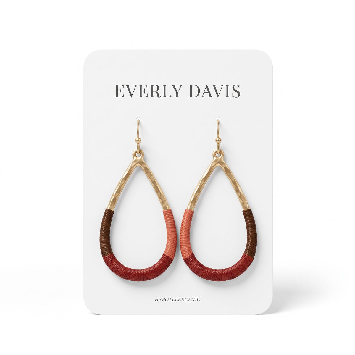 Tri-Tone Teardrop Earrings