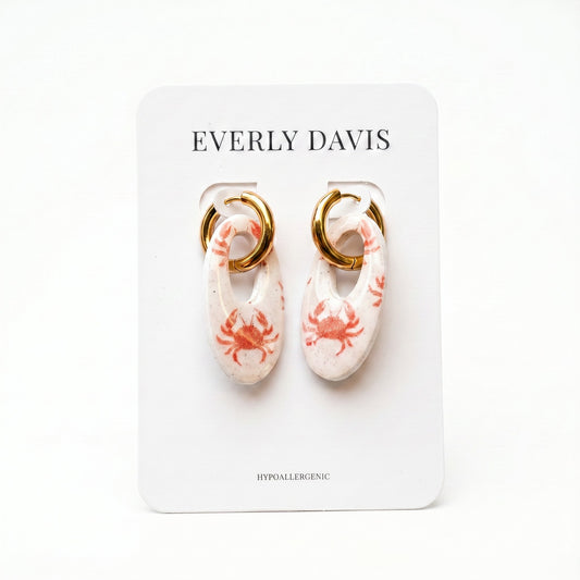 Glossy Crab Earrings