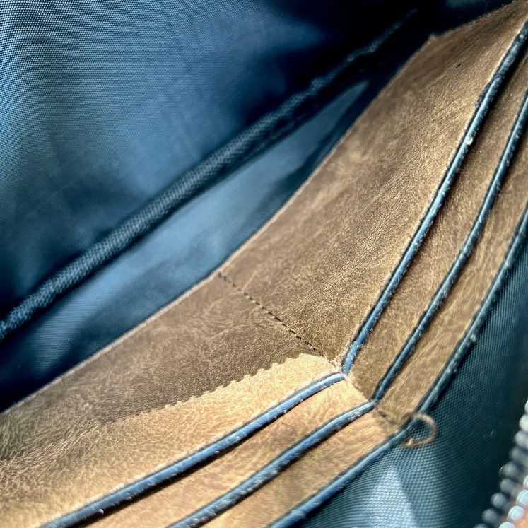 Upcycled Lv Bangle Fringe Wristlet Wallet Western Brown