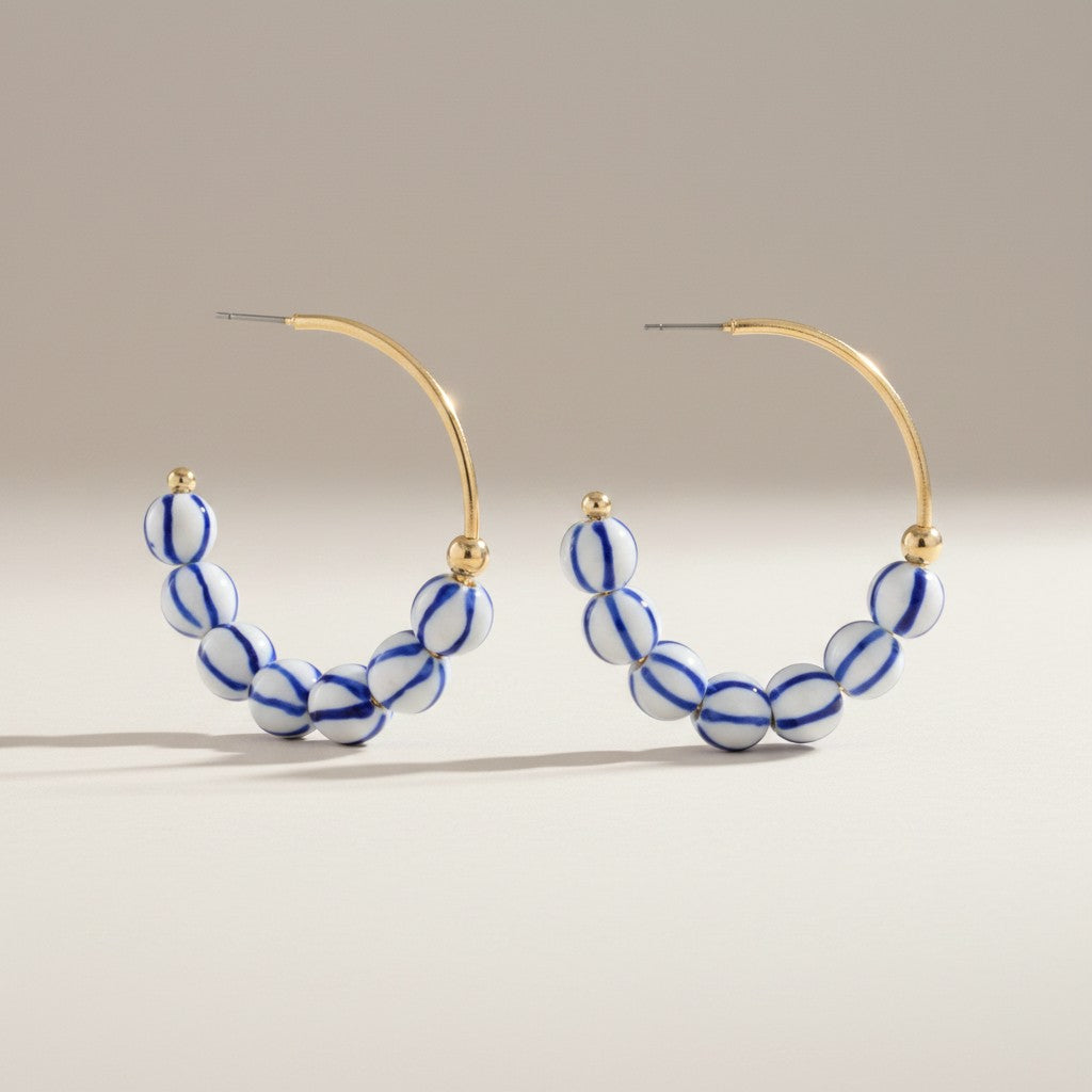 Blue Stripe Ball Hoops