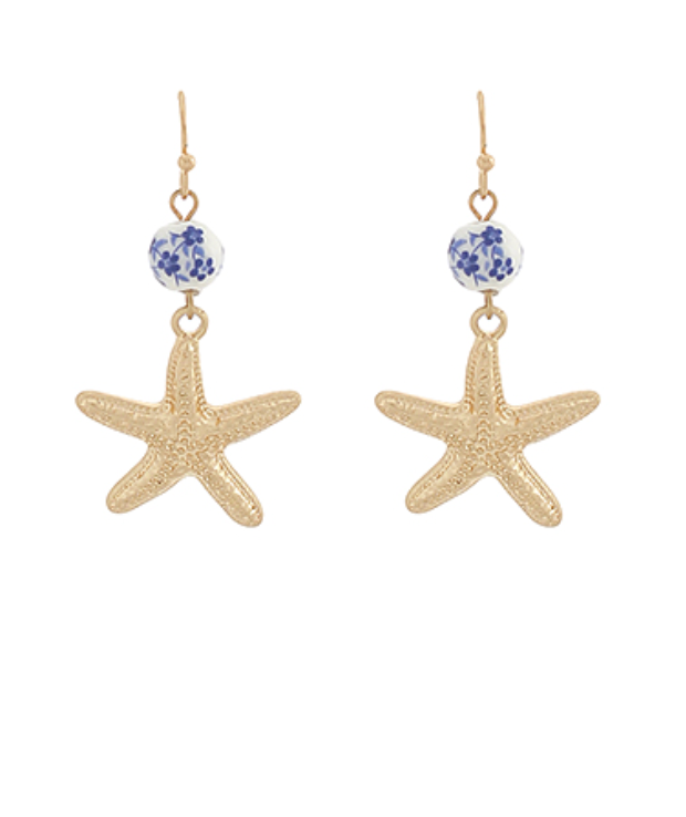 Starfish & Ball Earrings