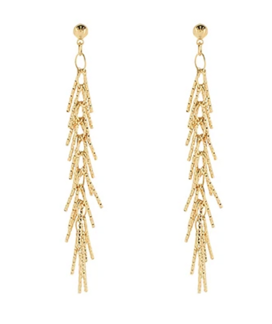 Bar Fringe Metal Earrings