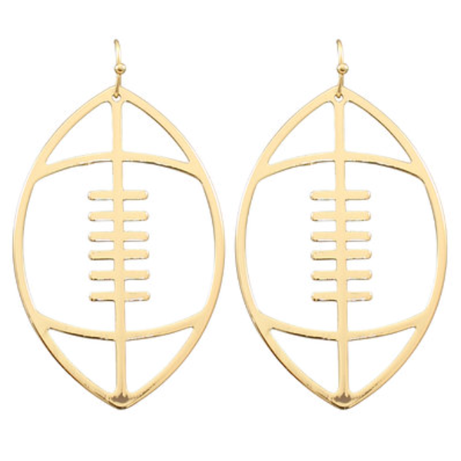 Football Open Dangle Earrings