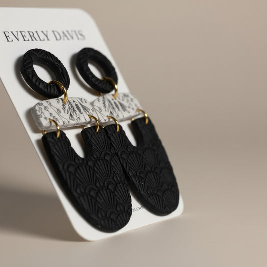 Black and White Pattern Earrings