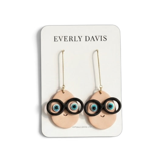 Whimsical Face Dangle Earrings