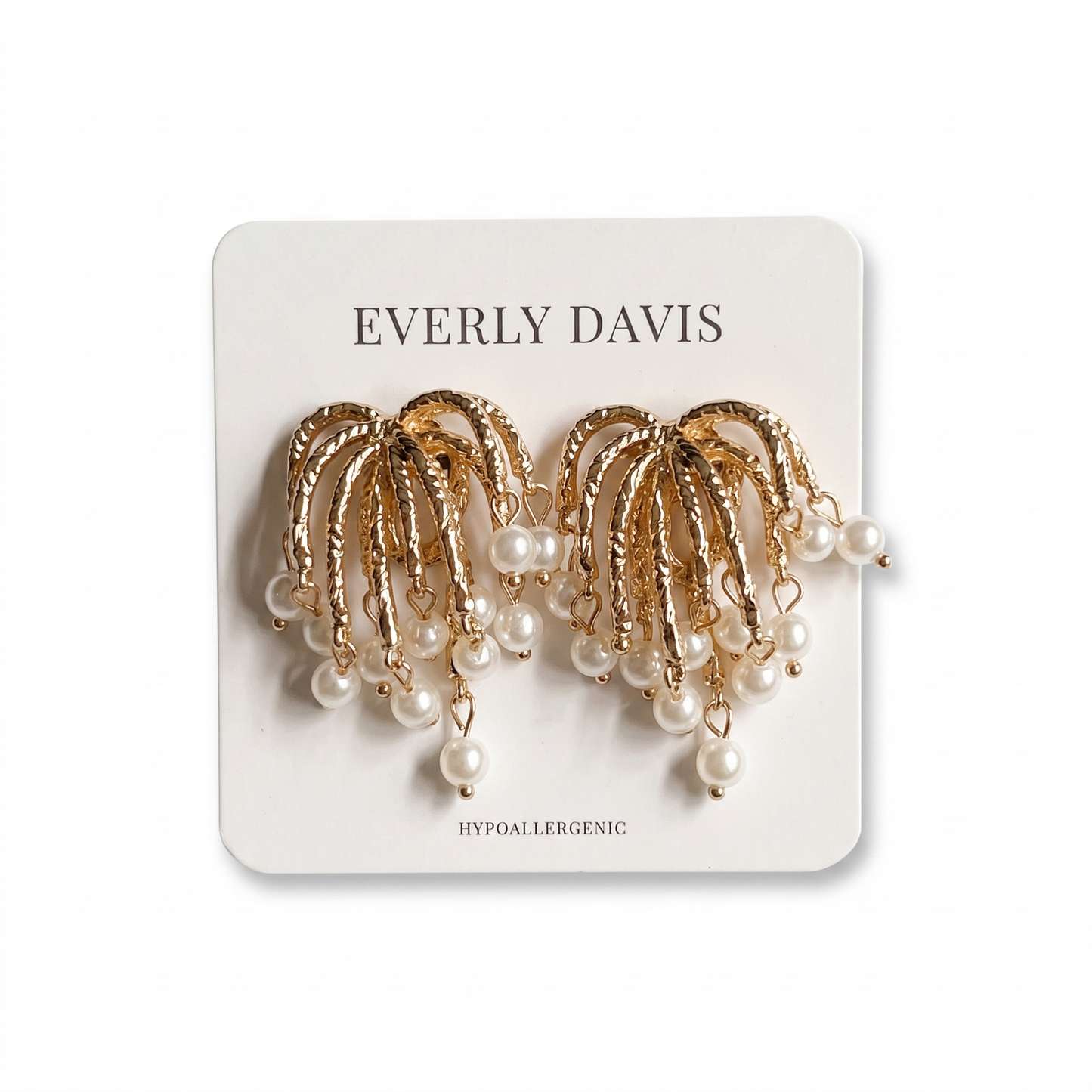Fringe End Pearl Earrings