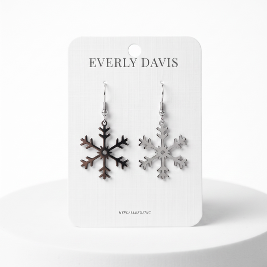 Metal Snowflake Earrings