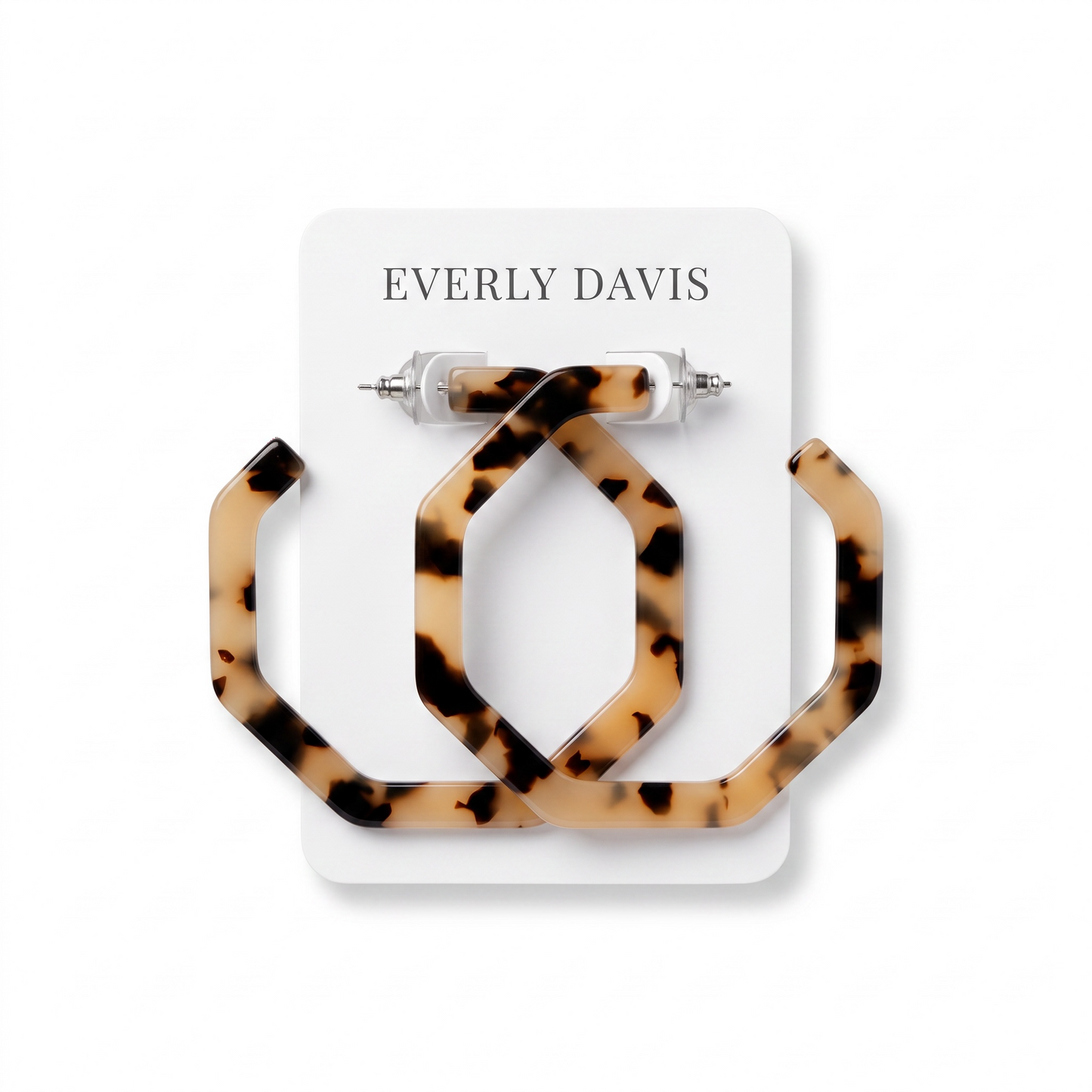 Octagon Acrylic Open Hoops