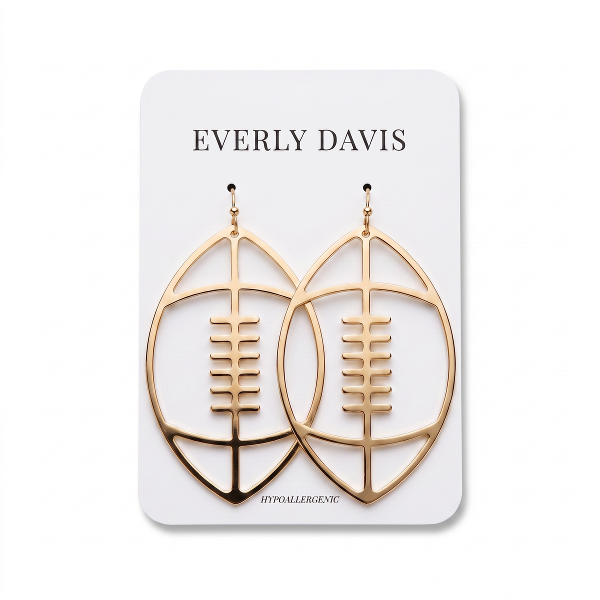 Football Open Dangle Earrings