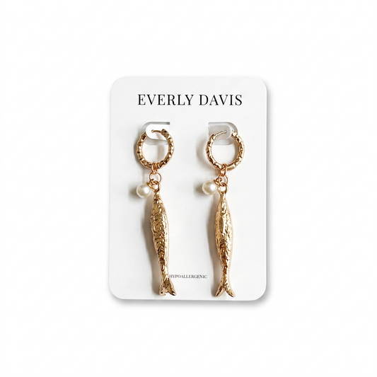 Fish Huggie Hoop Earrings