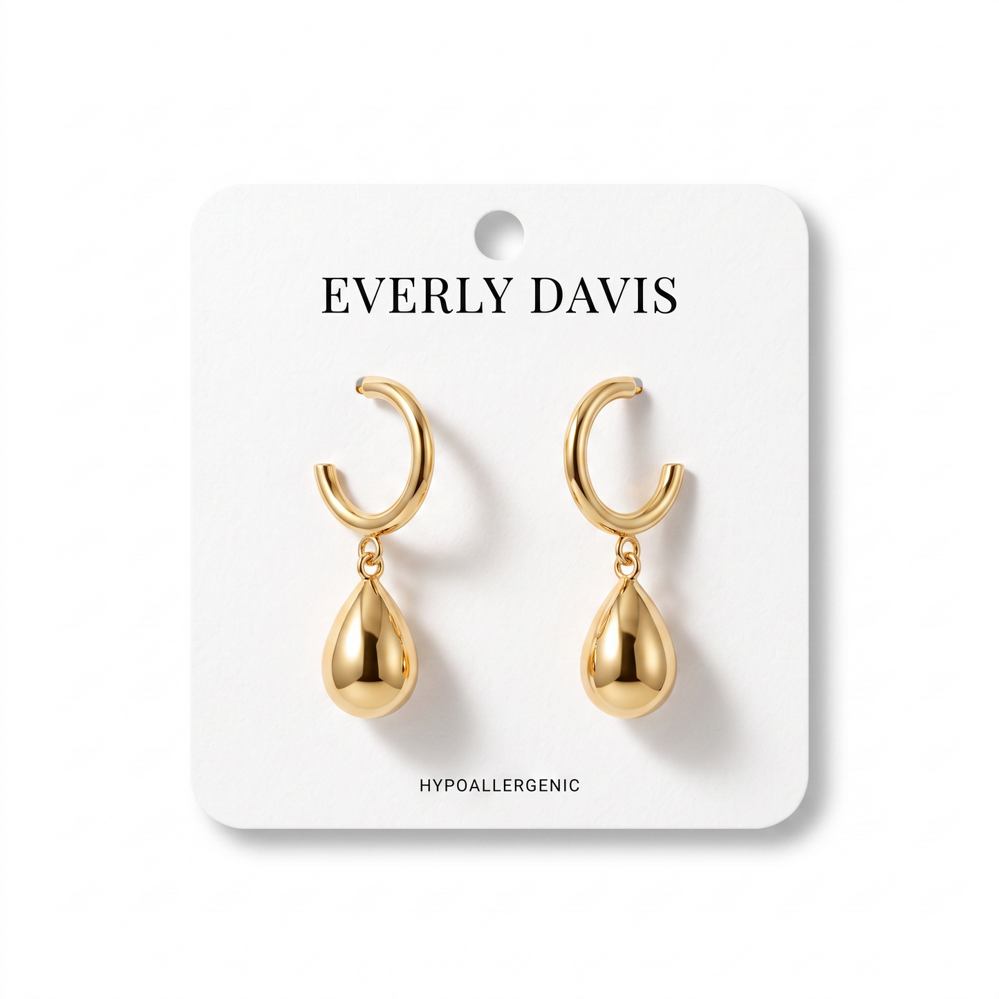 Small Hoop Teardrop Earring