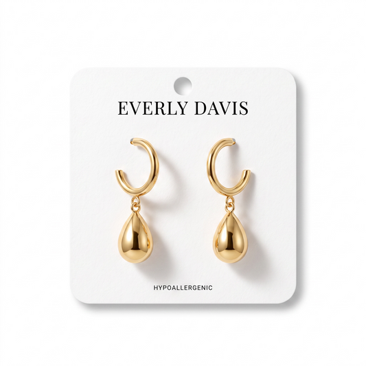 Small Hoop Teardrop Earring