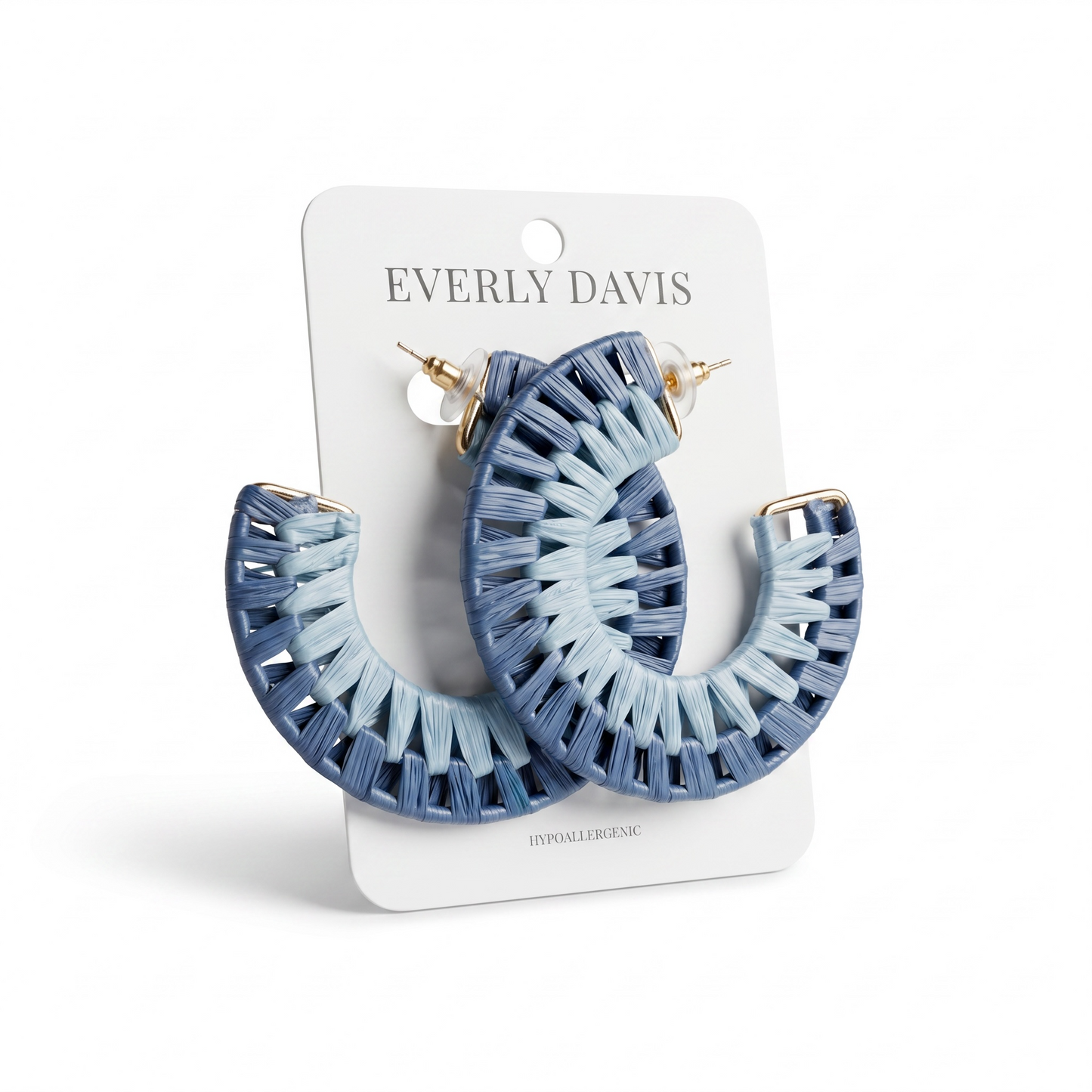 Two Tone Wrapped Raffia Hoop