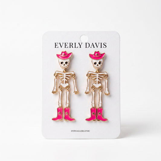 Cowboy + Cowgirl Skeleton Earrings