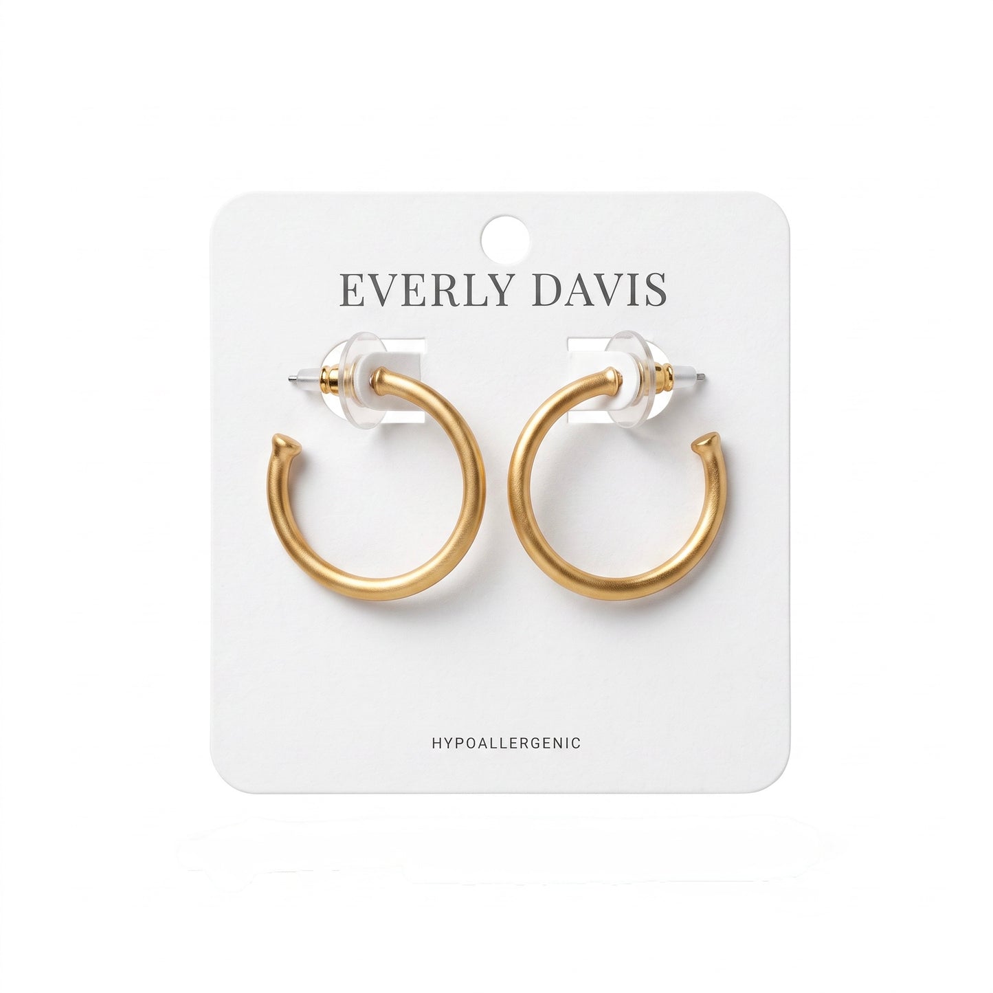 Everly Davis Matte Hoop Earrings