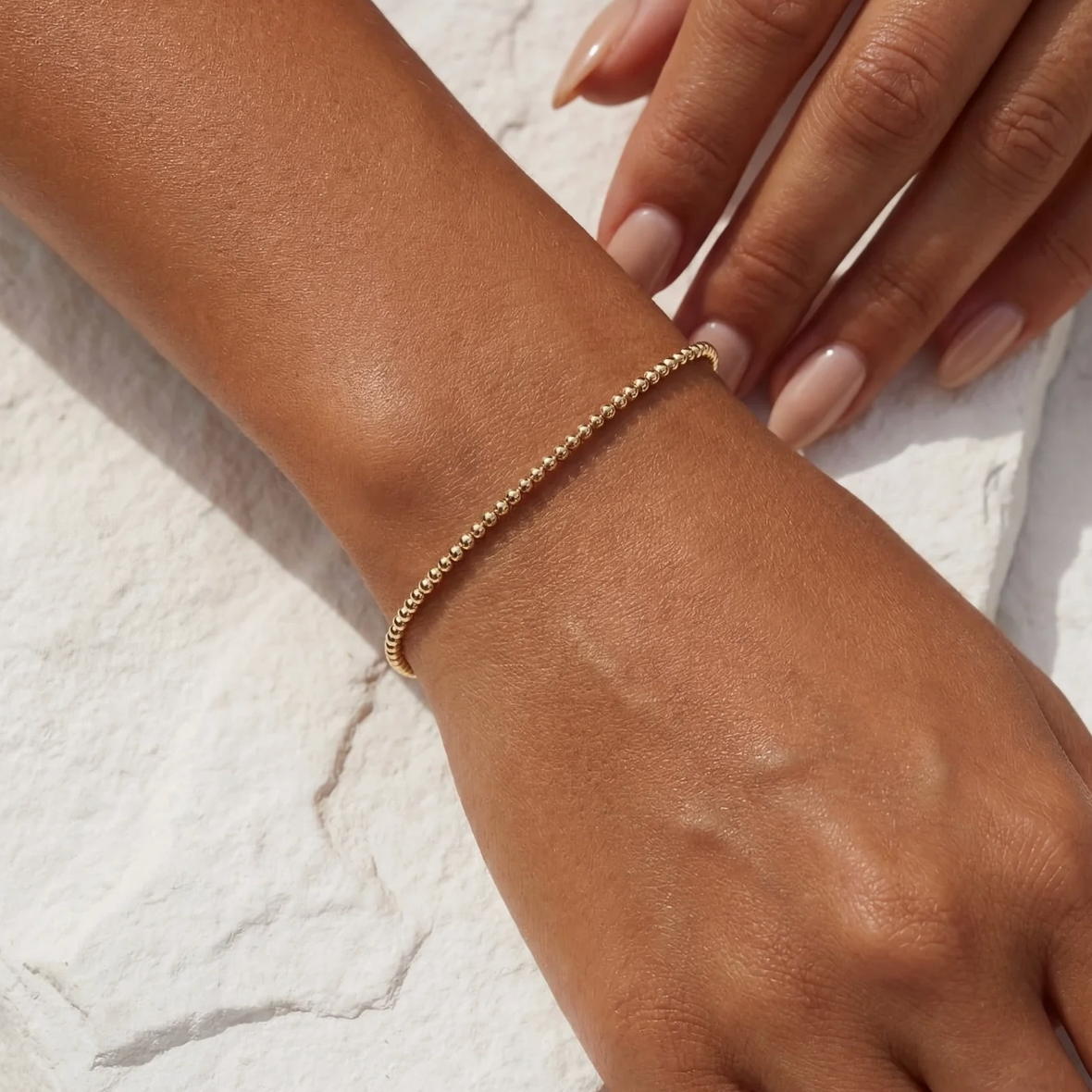 Classic 2mm Beaded Bracelet