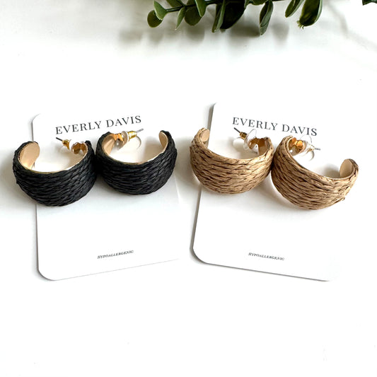 Raffia Hoops