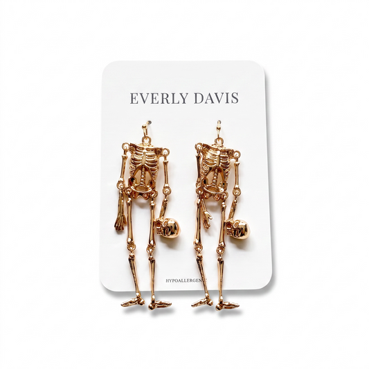 Metal Skeleton Earrings