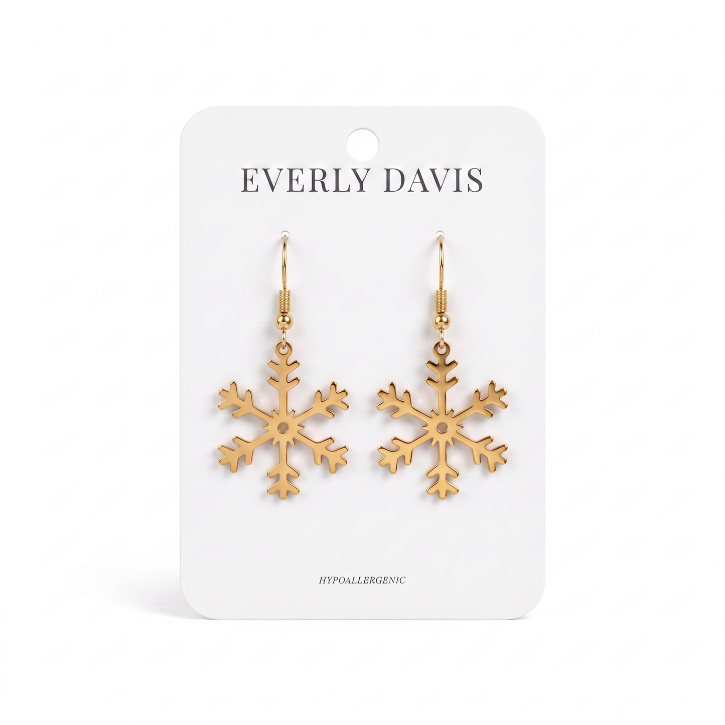Metal Snowflake Earrings