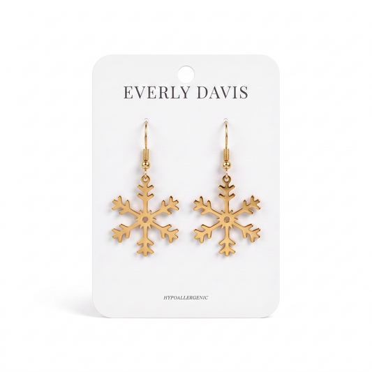 Metal Snowflake Earrings