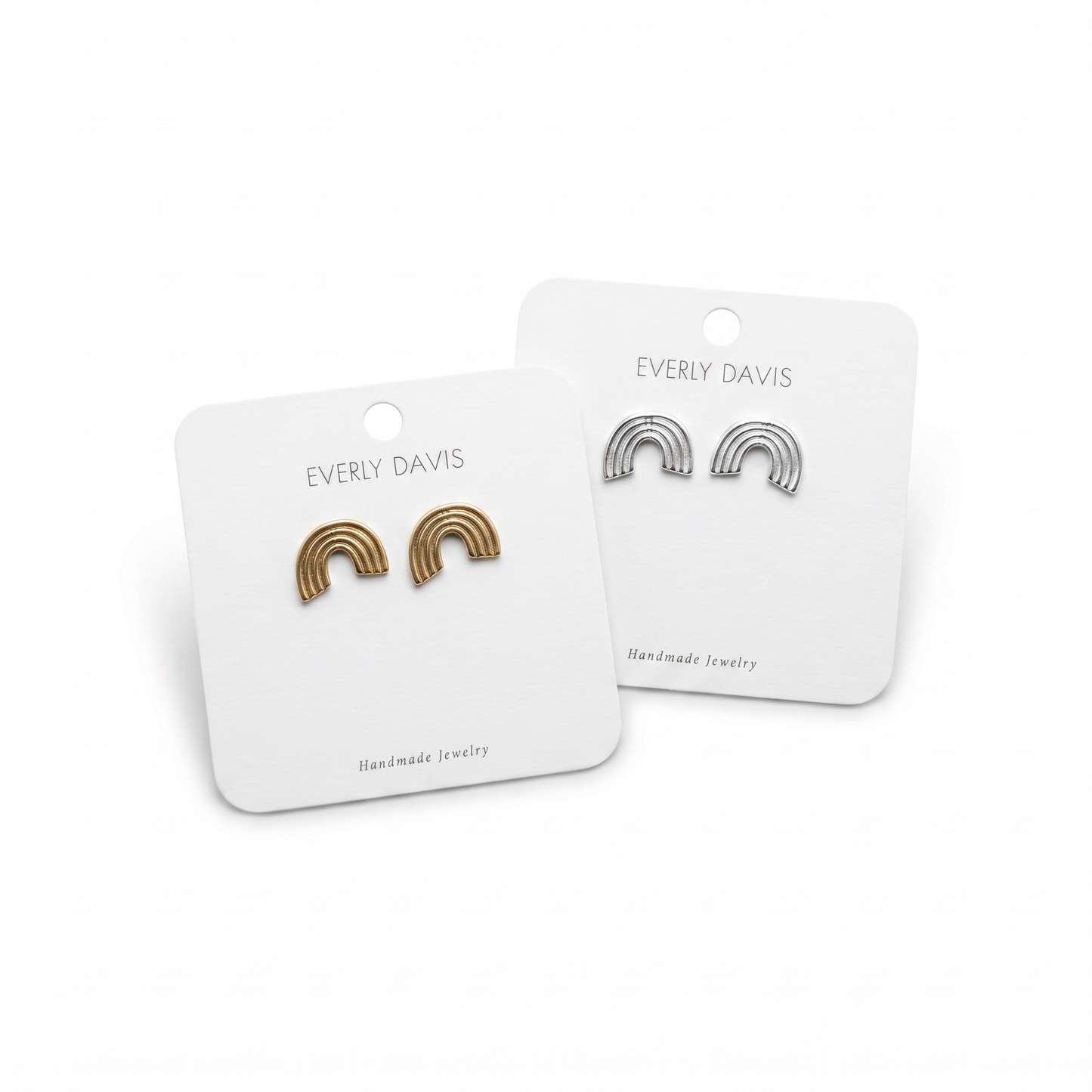 Rainbow Arc Stud Earrings