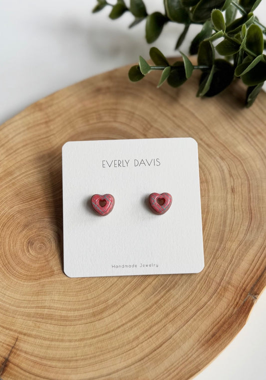 Heart Donut Studs