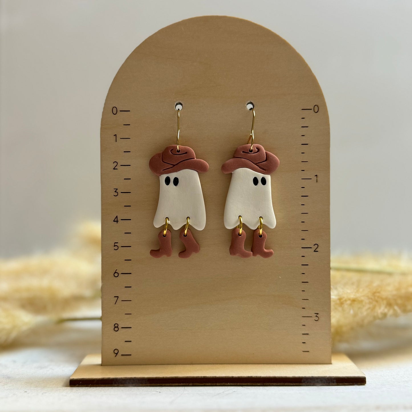 Cowboy Ghosts Clay Earrings