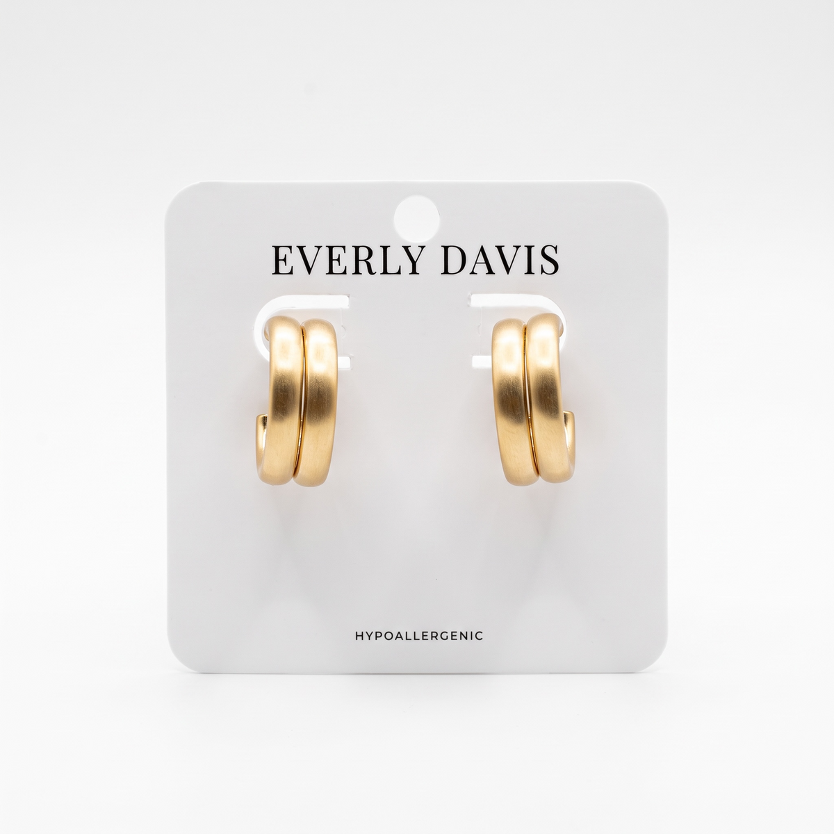 Satin Double Line Hoops