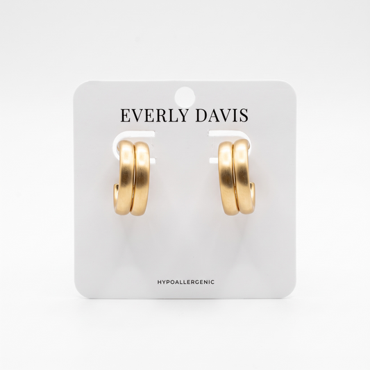 Satin Double Line Hoops