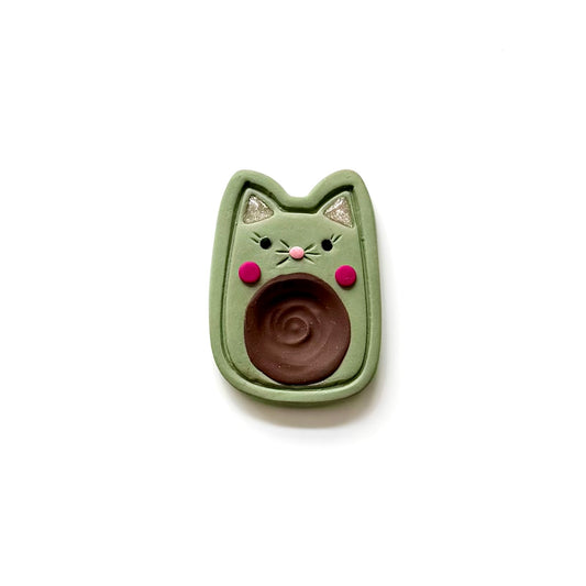 Avocado Kitty Worry Stone