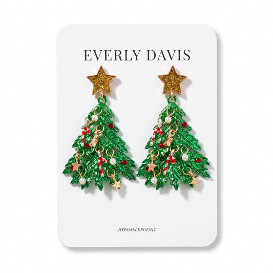 Ornament Christmas Tree Earrings