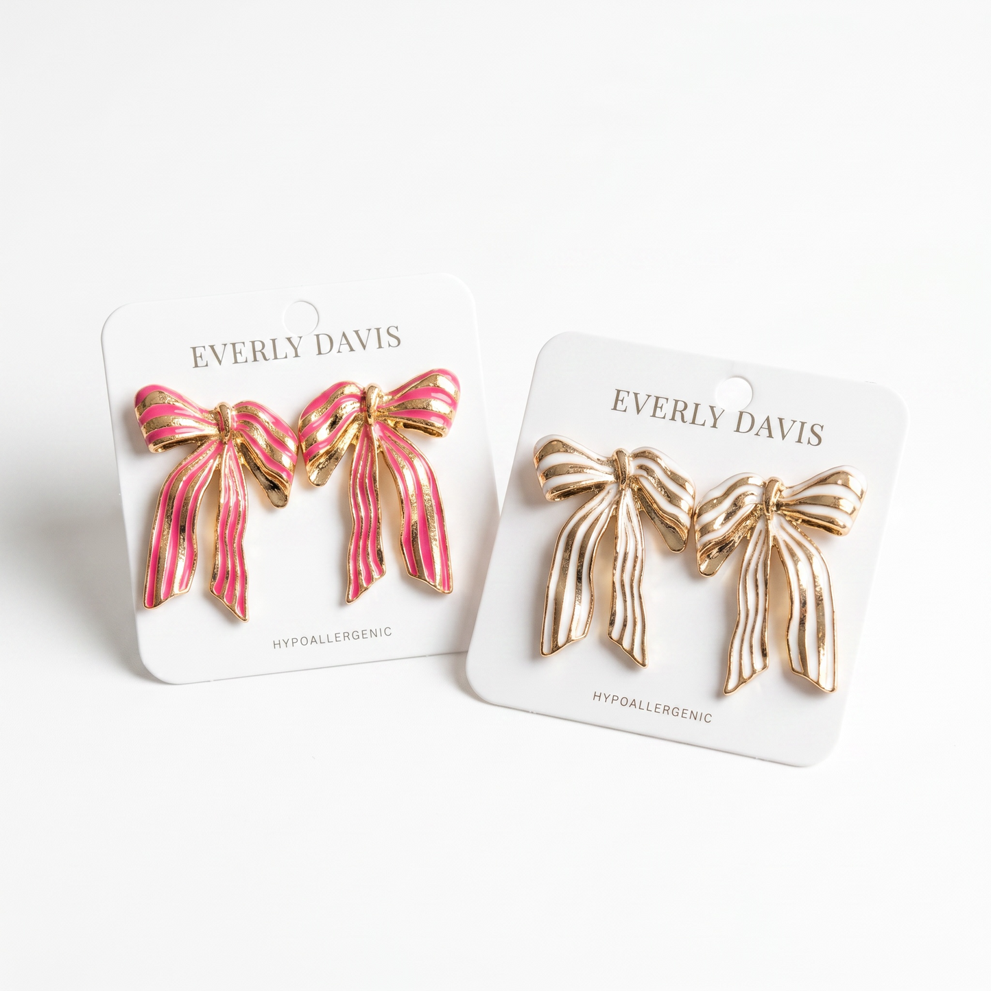 Striped Ribbon Earrings