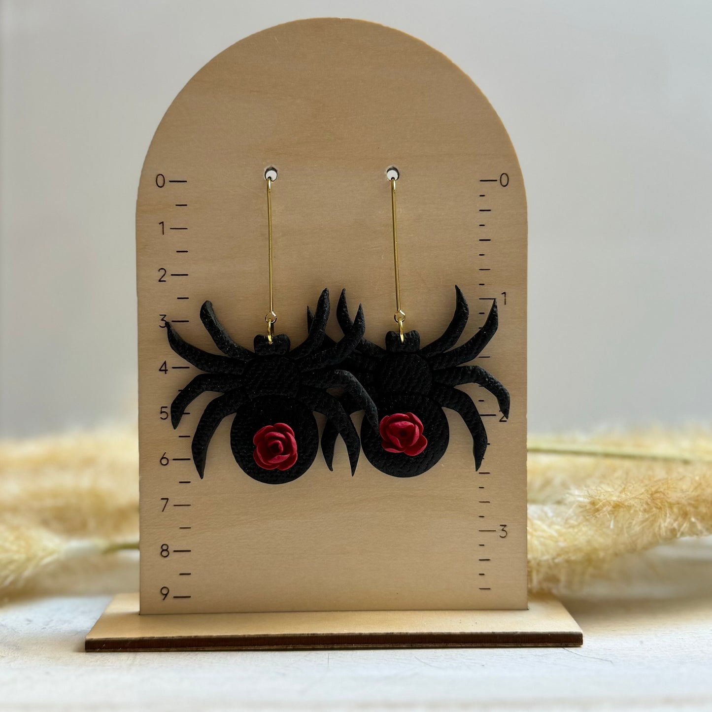 Black Widow Clay Earrings