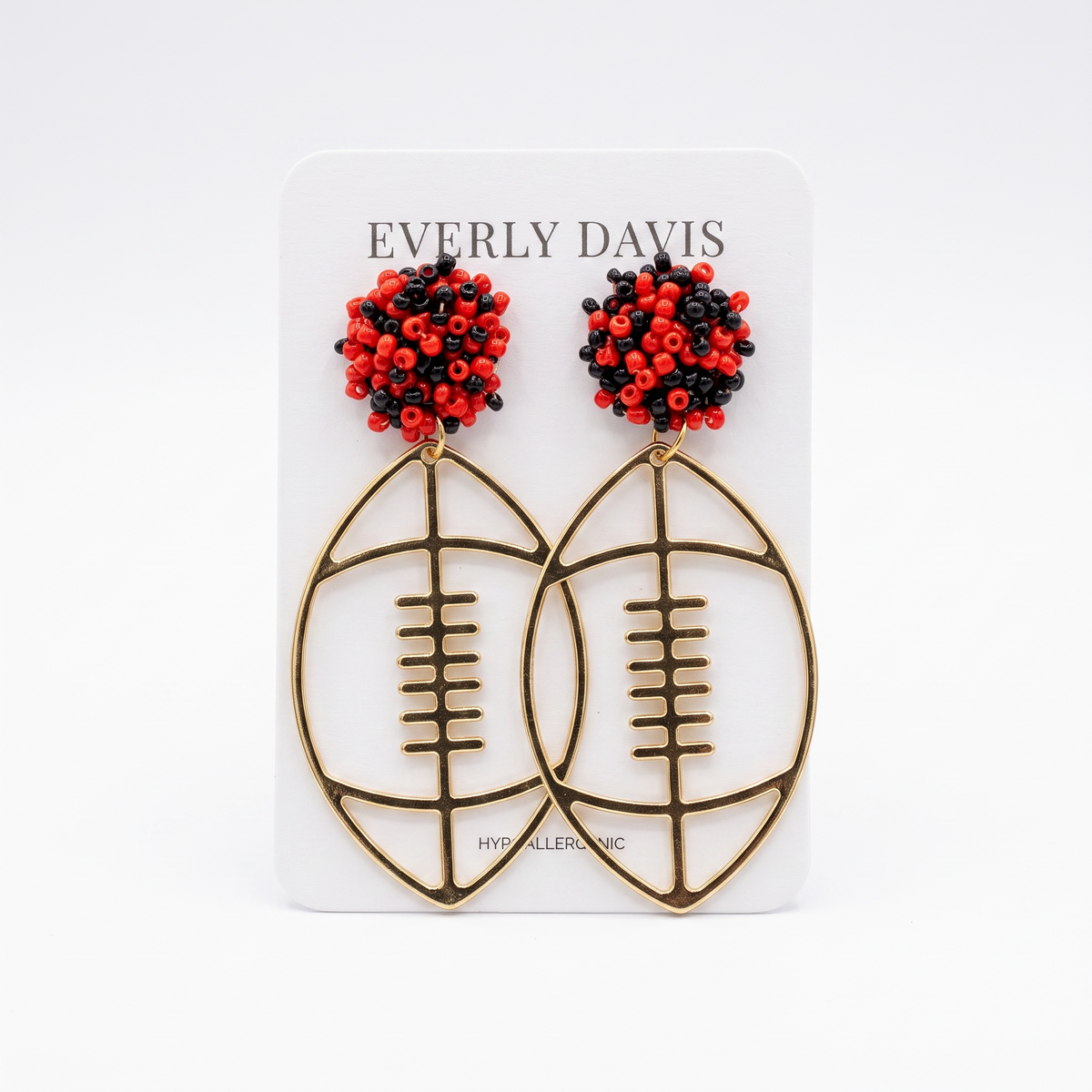 Football Open Dangle Earrings