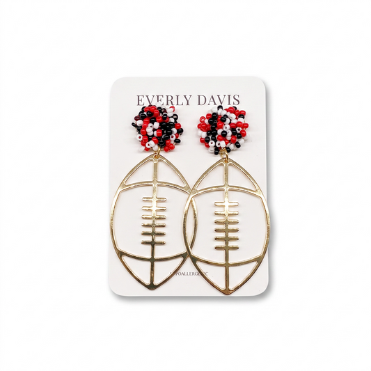 Football Open Dangle Earrings